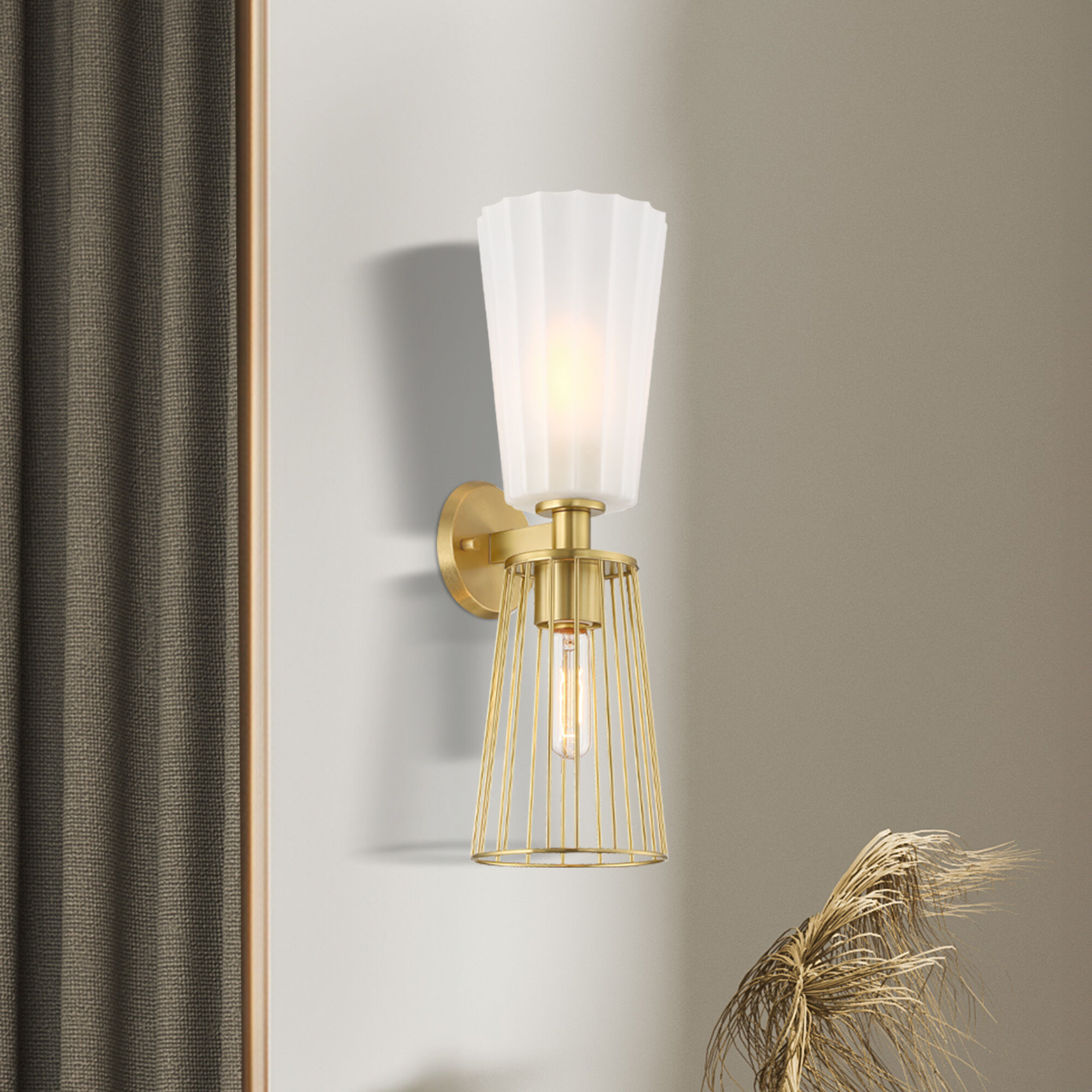 Liana 2 Light 6 inch Brushed Gold Wall Sconce Wall Light